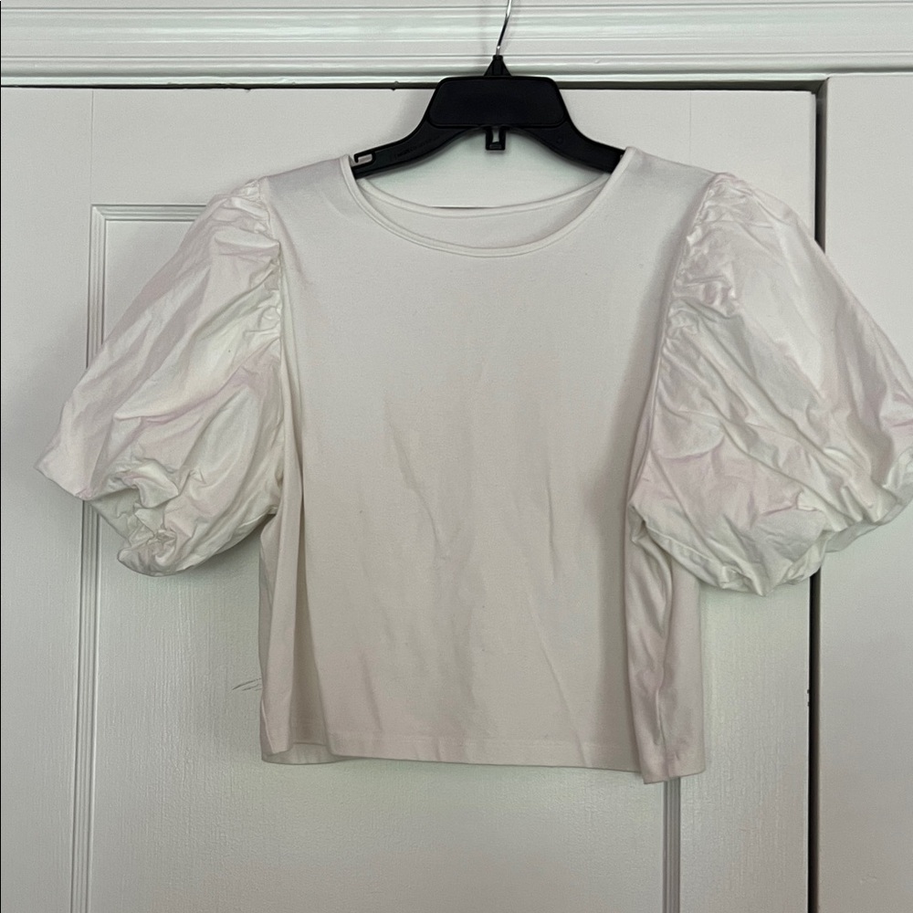 A New Day White Puff Sleeve Blouse
